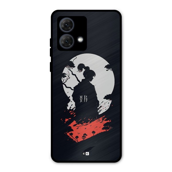 Japanese Warrior Metal Back Case for Moto G84