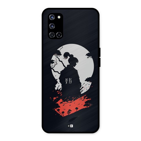 Japanese Warrior Metal Back Case for Oppo A52