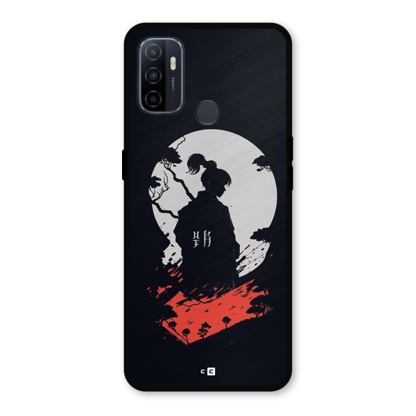 Japanese Warrior Metal Back Case for Oppo A53