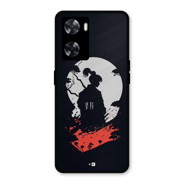 Japanese Warrior Metal Back Case for Oppo A77s