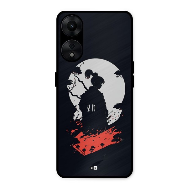 Japanese Warrior Metal Back Case for Oppo A78 5G