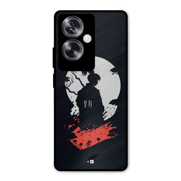 Japanese Warrior Metal Back Case for Oppo A79 5G