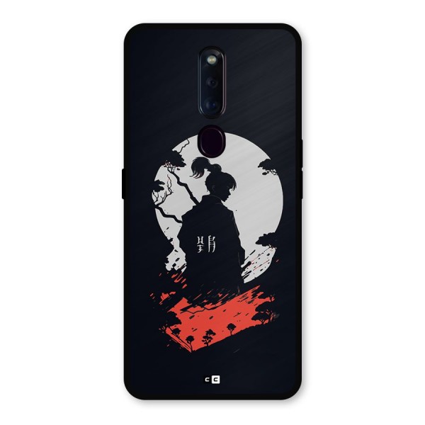 Japanese Warrior Metal Back Case for Oppo F11 Pro