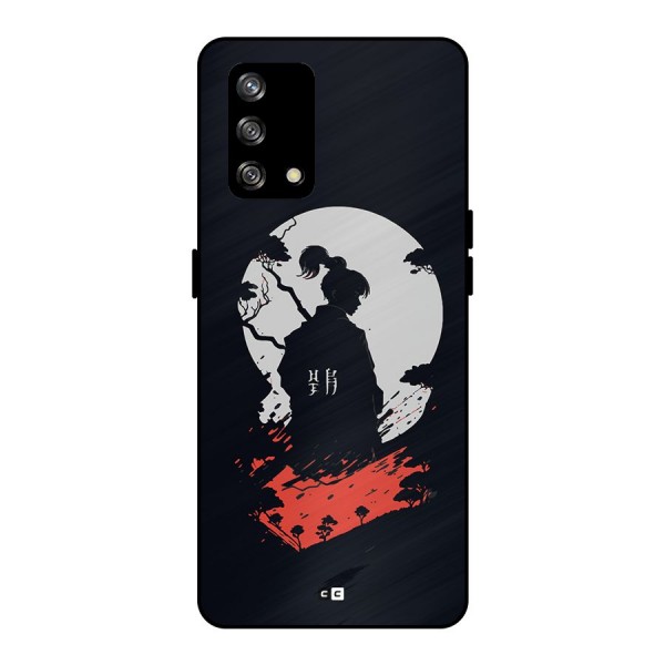 Japanese Warrior Metal Back Case for Oppo F19s