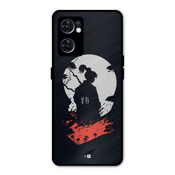 Japanese Warrior Metal Back Case for Oppo Reno7 5G