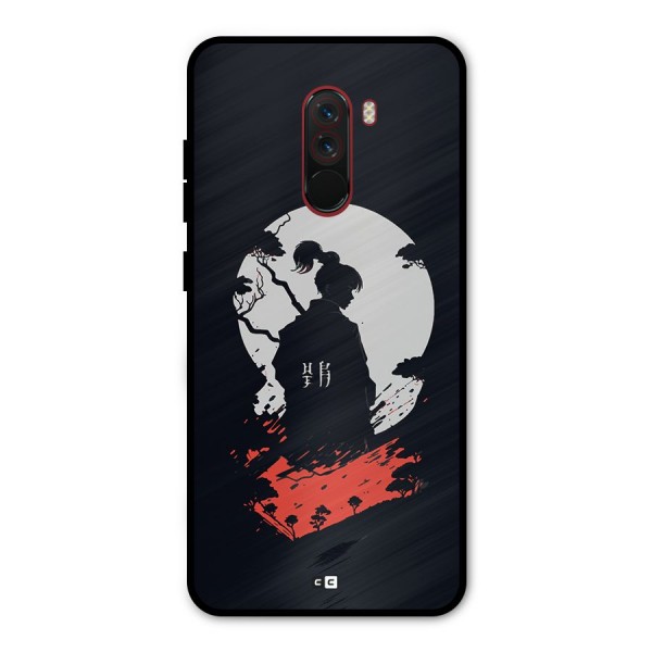 Japanese Warrior Metal Back Case for Poco F1