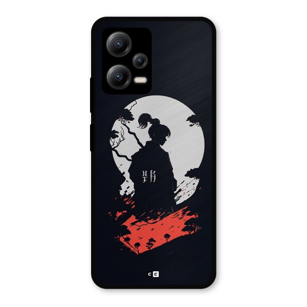 Japanese Warrior Metal Back Case for Poco X5