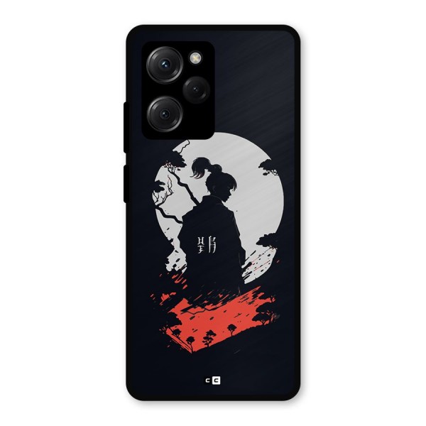 Japanese Warrior Metal Back Case for Poco X5 Pro