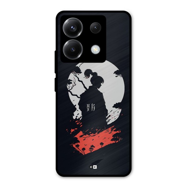 Japanese Warrior Metal Back Case for Poco X6