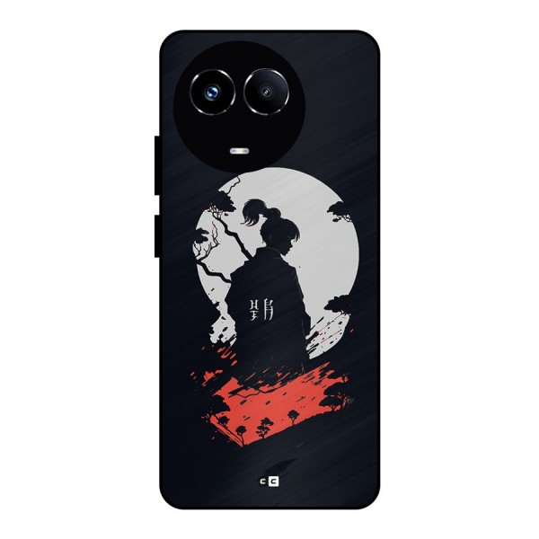 Japanese Warrior Metal Back Case for Realme 11X