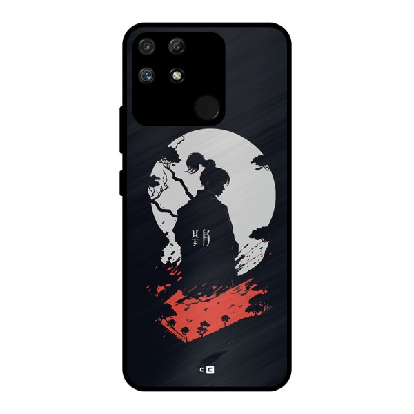 Japanese Warrior Metal Back Case for Realme Narzo 50A