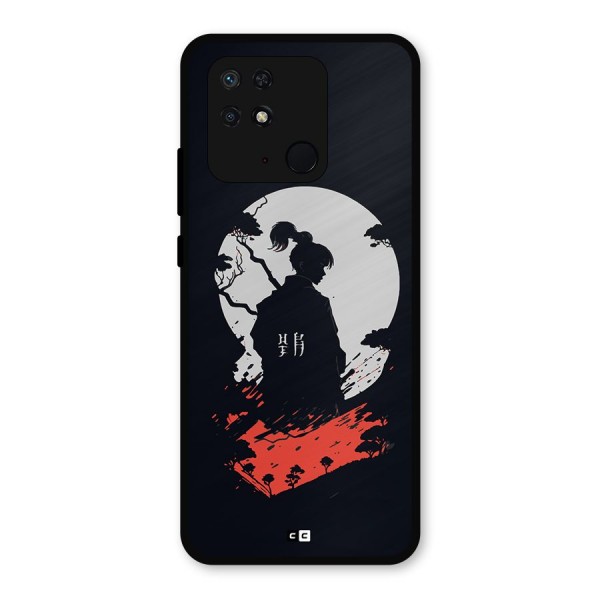 Japanese Warrior Metal Back Case for Redmi 10