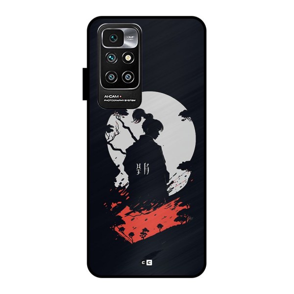 Japanese Warrior Metal Back Case for Redmi 10 Prime