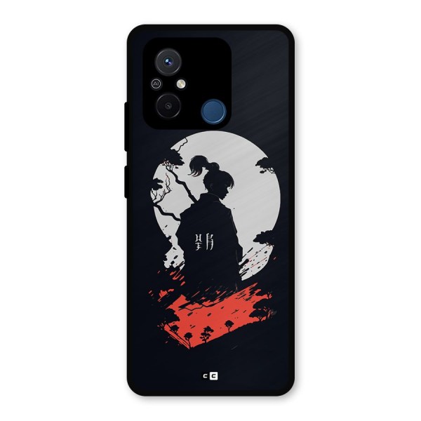 Japanese Warrior Metal Back Case for Redmi 12C