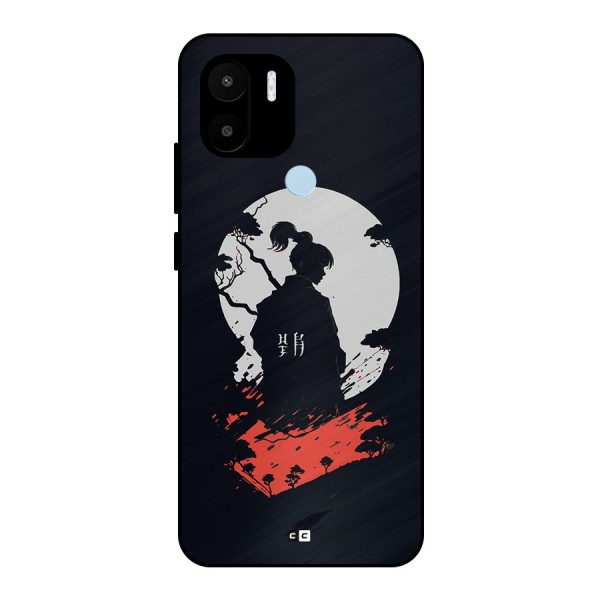 Japanese Warrior Metal Back Case for Redmi A1 Plus