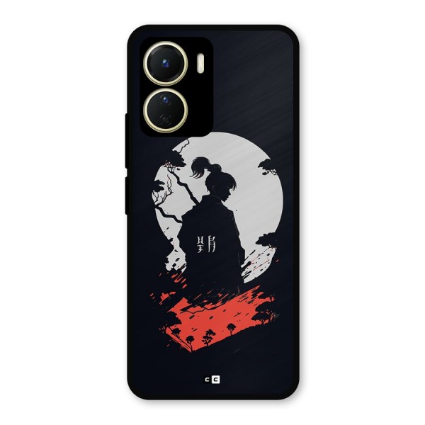 Japanese Warrior Metal Back Case for Vivo T2x