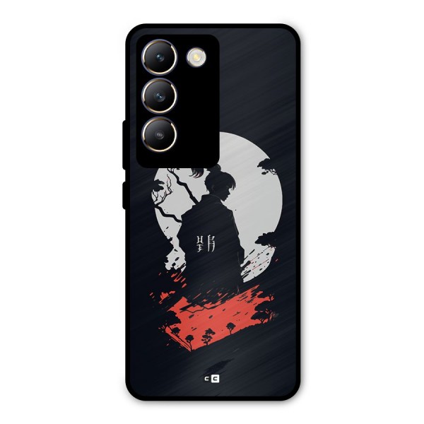 Japanese Warrior Metal Back Case for Vivo T3 5G