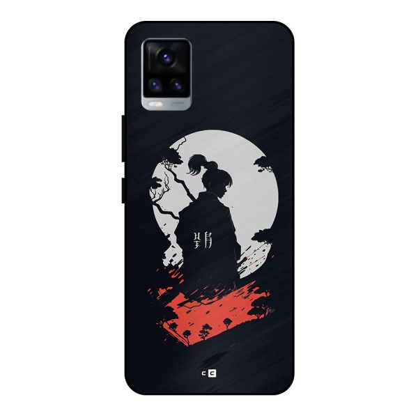 Japanese Warrior Metal Back Case for Vivo V20 2021