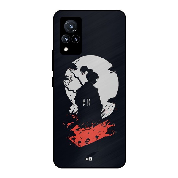 Japanese Warrior Metal Back Case for Vivo V21 5G