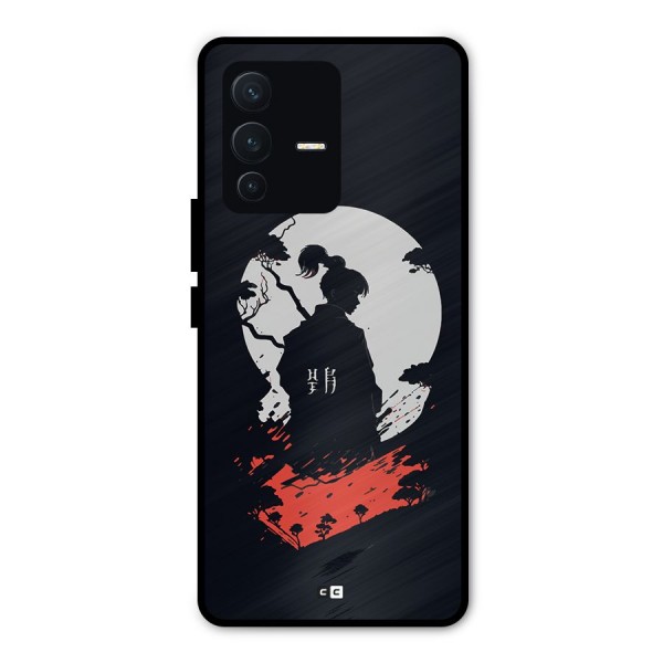 Japanese Warrior Metal Back Case for Vivo V23 Pro