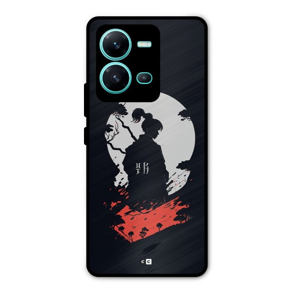 Japanese Warrior Metal Back Case for Vivo V25