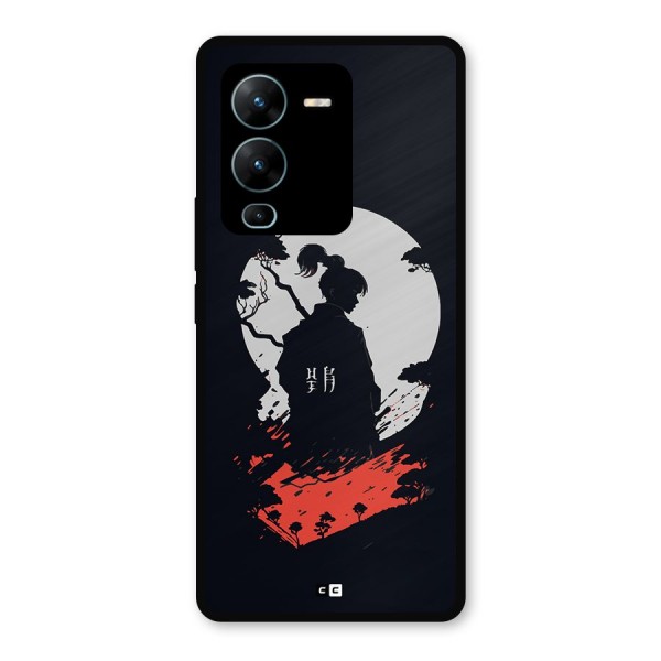 Japanese Warrior Metal Back Case for Vivo V25 Pro