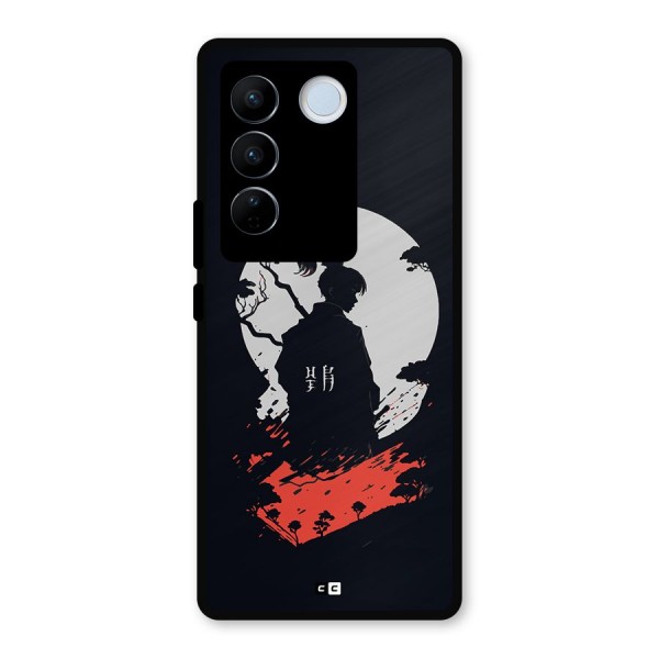 Japanese Warrior Metal Back Case for Vivo V27