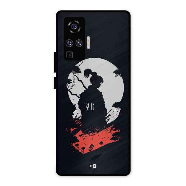 Japanese Warrior Metal Back Case for Vivo X50 Pro