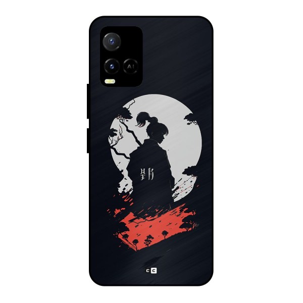 Japanese Warrior Metal Back Case for Vivo Y21