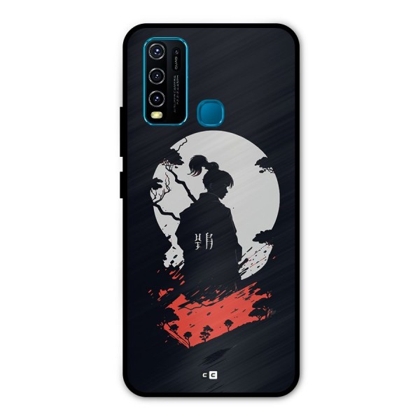 Japanese Warrior Metal Back Case for Vivo Y30