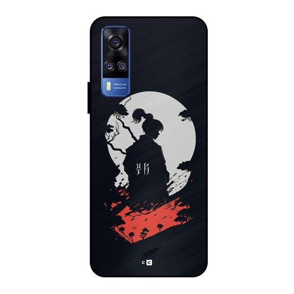 Japanese Warrior Metal Back Case for Vivo Y51