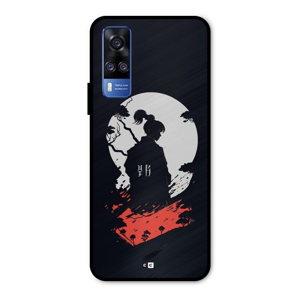 Japanese Warrior Metal Back Case for Vivo Y51A