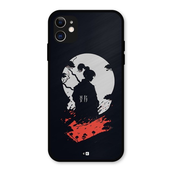 Japanese Warrior Metal Back Case for iPhone 11