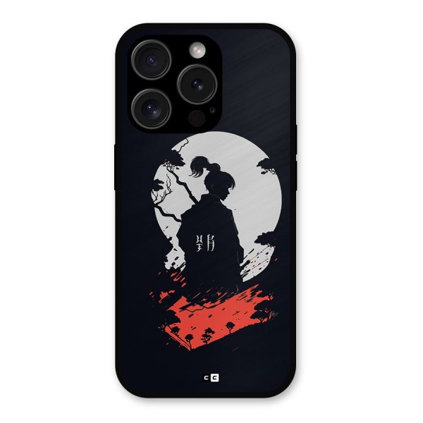 Japanese Warrior Metal Back Case for iPhone 15 Pro