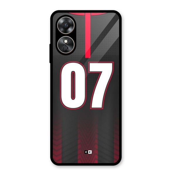 Jersy No 7 Glass Back Case for Oppo A17