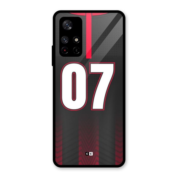 Jersy No 7 Glass Back Case for Redmi Note 11T 5G
