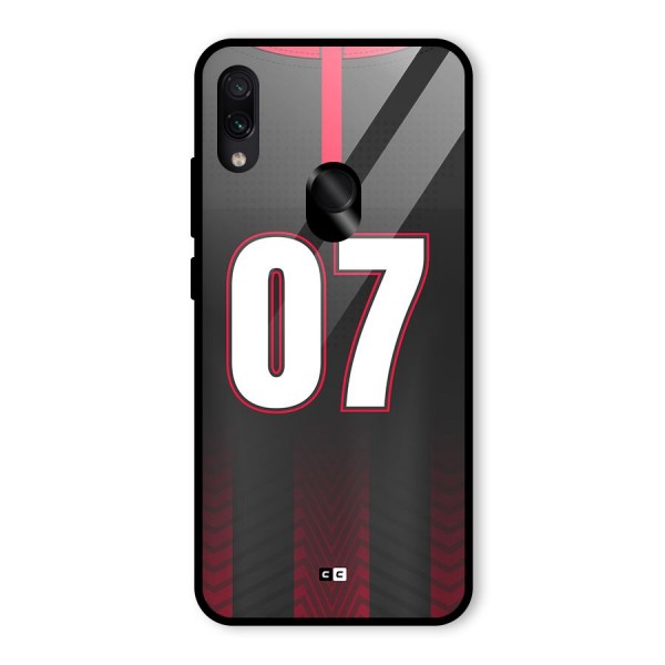 Jersy No 7 Glass Back Case for Redmi Note 7