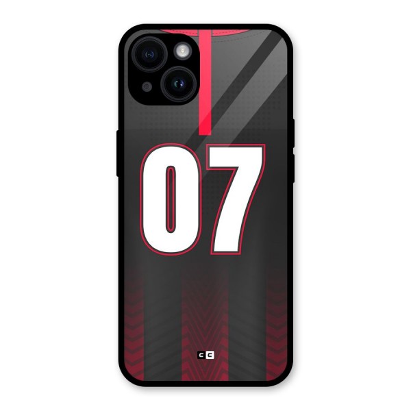 Jersy No 7 Glass Back Case for iPhone 14