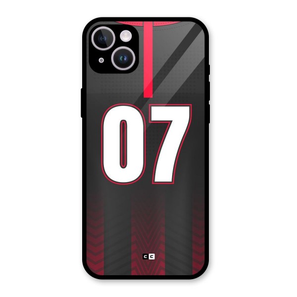 Jersy No 7 Glass Back Case for iPhone 14 Plus