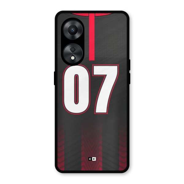 Jersy No 7 Metal Back Case for Oppo A78