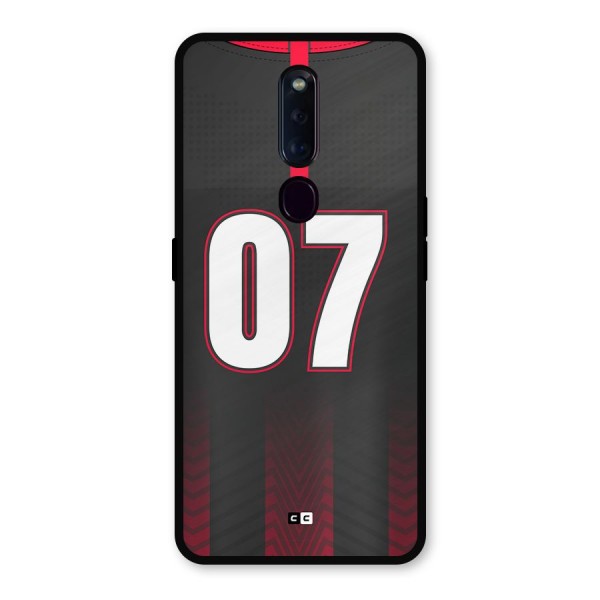 Jersy No 7 Metal Back Case for Oppo F11 Pro