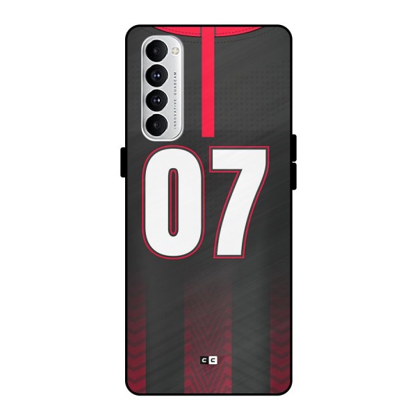 Jersy No 7 Metal Back Case for Oppo Reno4 Pro