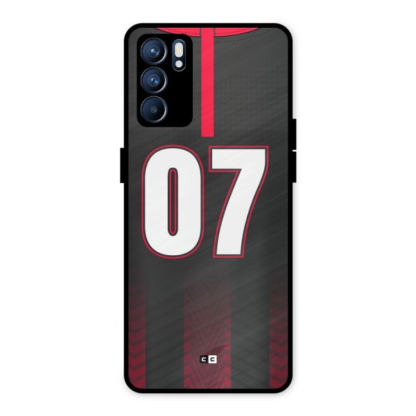 Jersy No 7 Metal Back Case for Oppo Reno6 5G