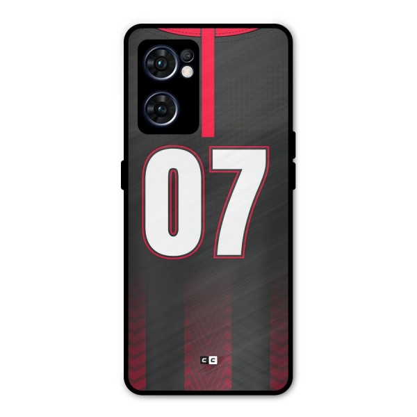 Jersy No 7 Metal Back Case for Oppo Reno7 5G