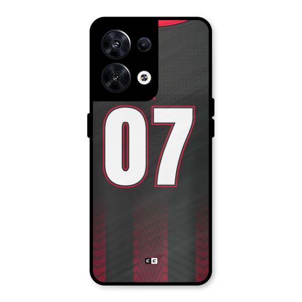 Jersy No 7 Metal Back Case for Oppo Reno8 5G