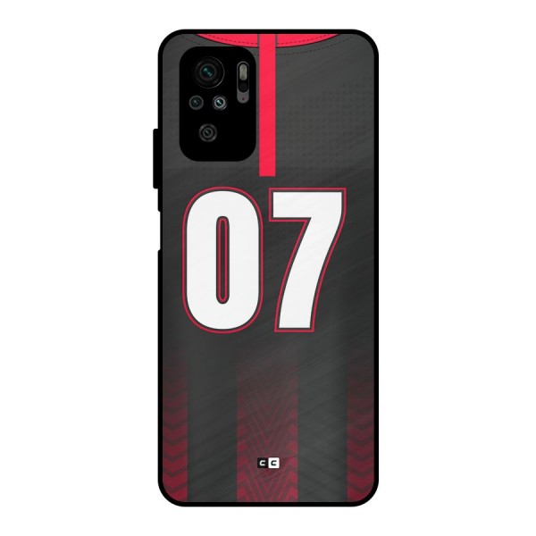 Jersy No 7 Metal Back Case for Redmi Note 10