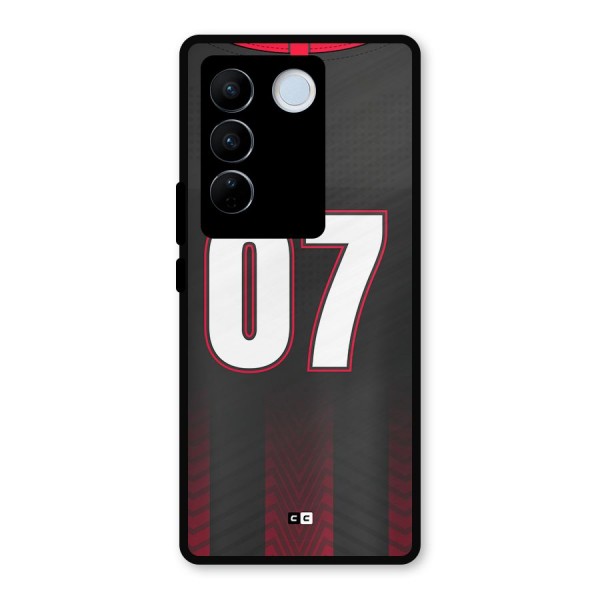 Jersy No 7 Metal Back Case for Vivo V27 Pro