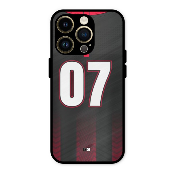 Jersy No 7 Metal Back Case for iPhone 14 Pro