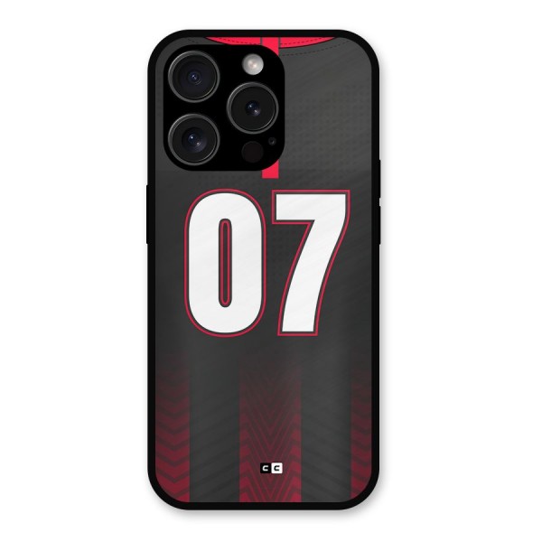 Jersy No 7 Metal Back Case for iPhone 15 Pro