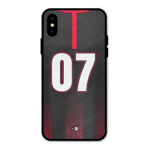 Jersy No 7 Metal Back Case for iPhone XS